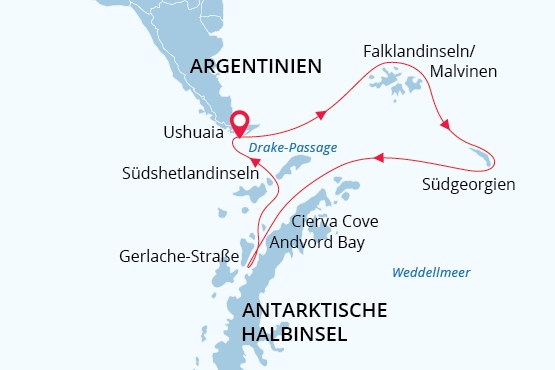 Destination map