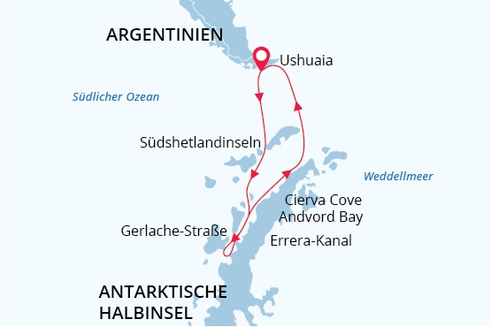 Destination map