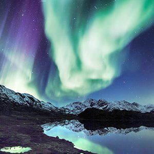 Arktis. Ostgrönland. NORDLICHTER